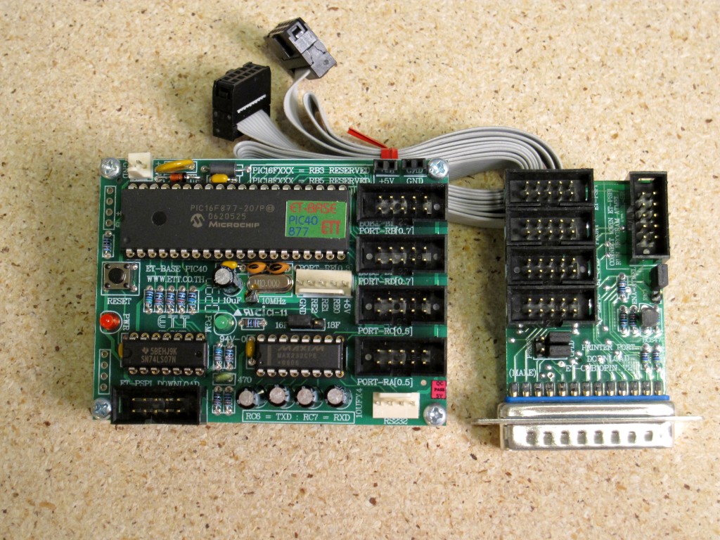 Sold - PIC programmer, LED numbers big size and PIC Development Board ...